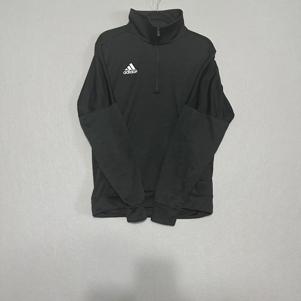 Adidas Mens Climalite 1/4 Zip Pullover Jacket Black Training Sweatshirt CY7087 M